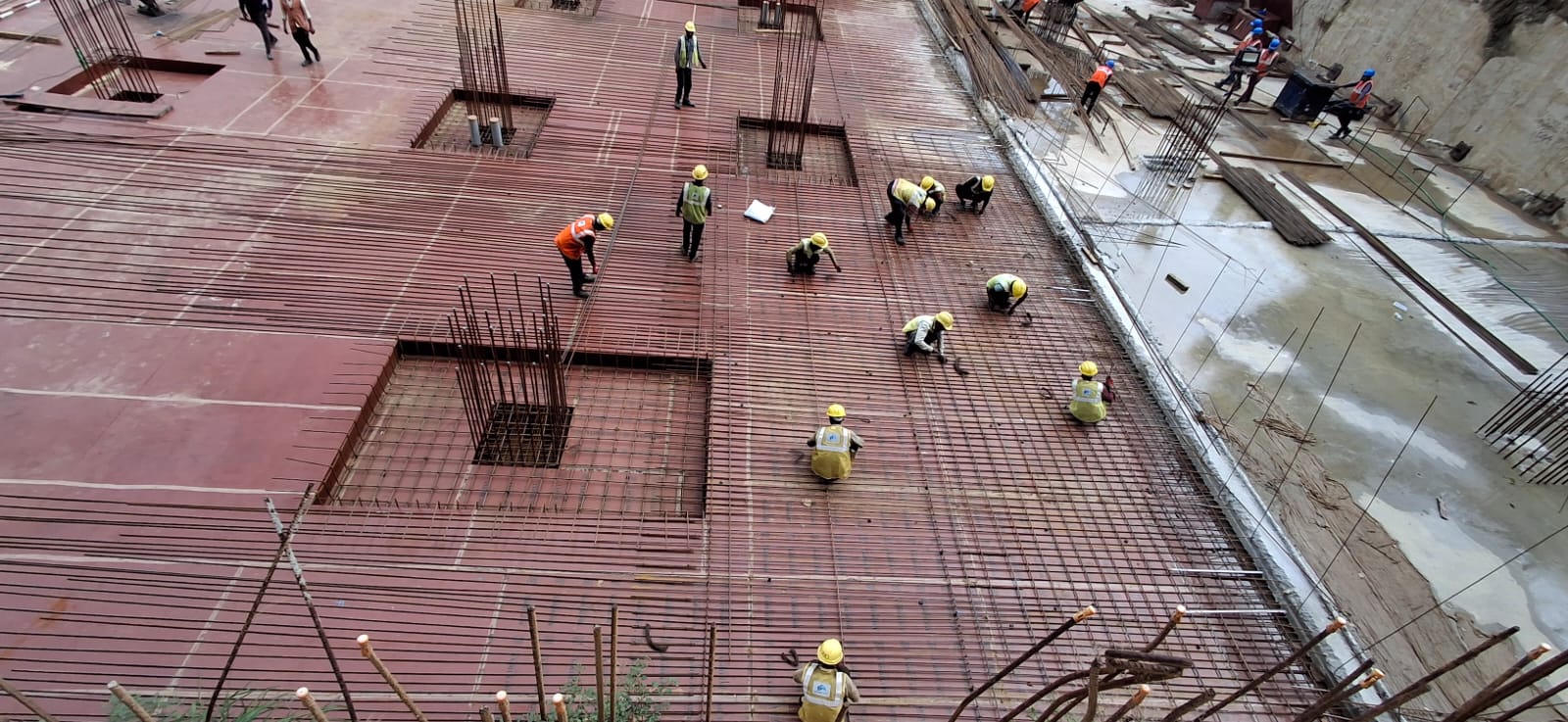 Shuttering & slab work on site